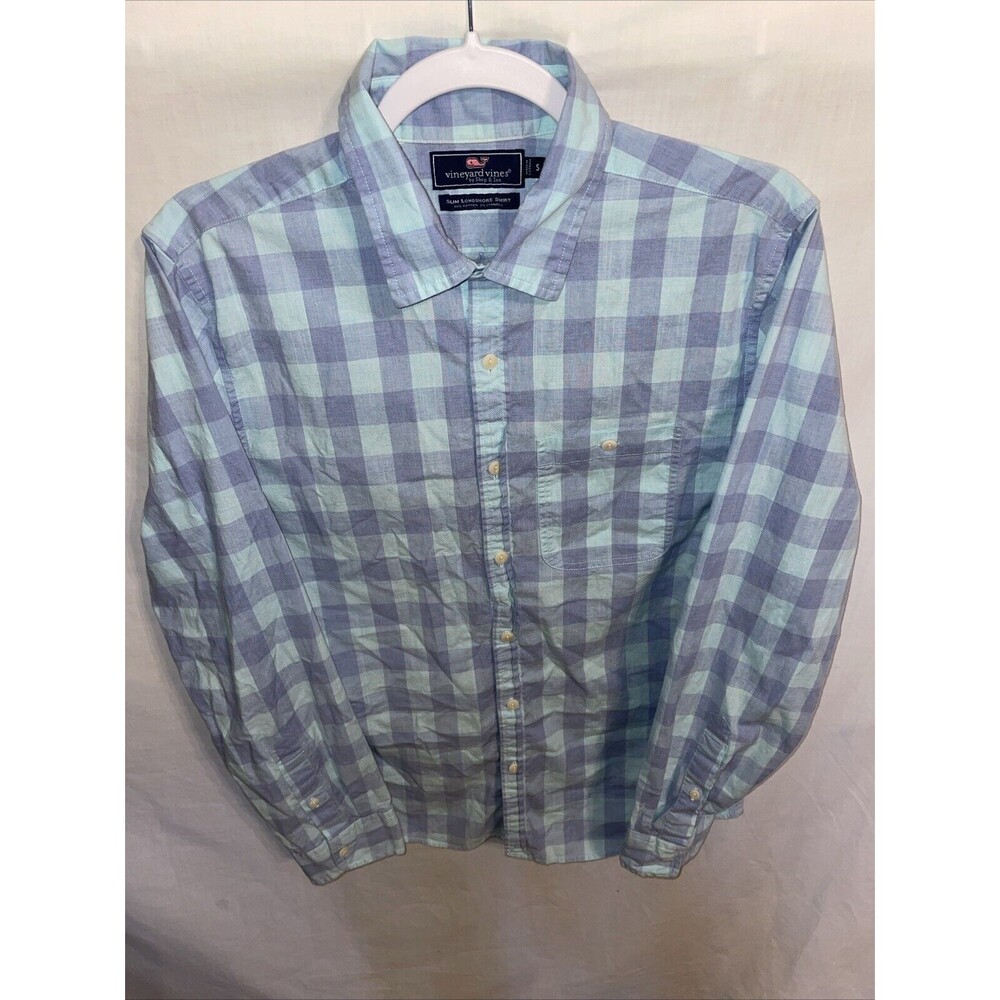 Vineyard Vines Men’s Slim Longshore Shirt Sz Small Blue Striped Comfort Outdoors